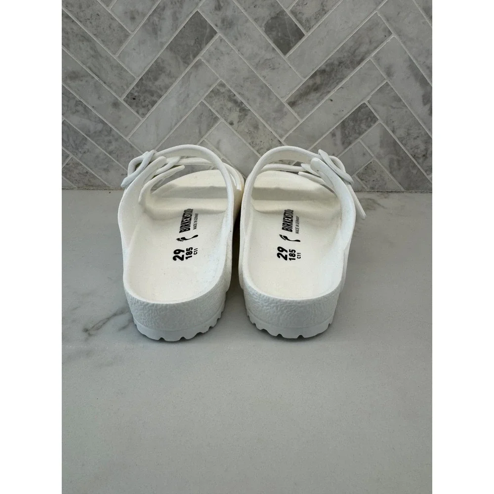 Birkenstock‎ Arizona EVA Sandals Kids Youth Size 11 29 White Double Strap Slides